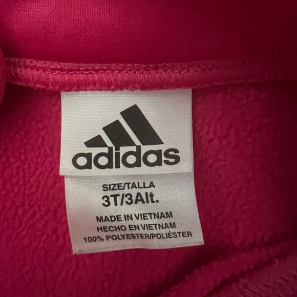 Toddler girl Adidas tracksuit outfit - pink/black - Picture 3 of 5